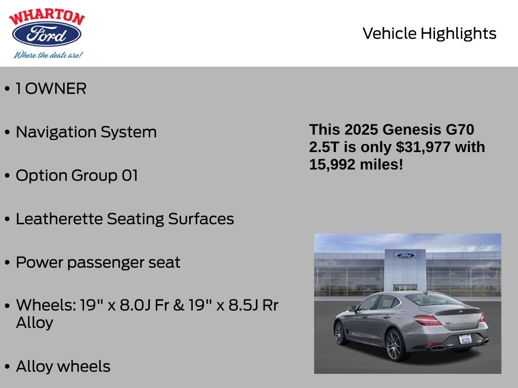 2025 Genesis G70 2.5T - 4