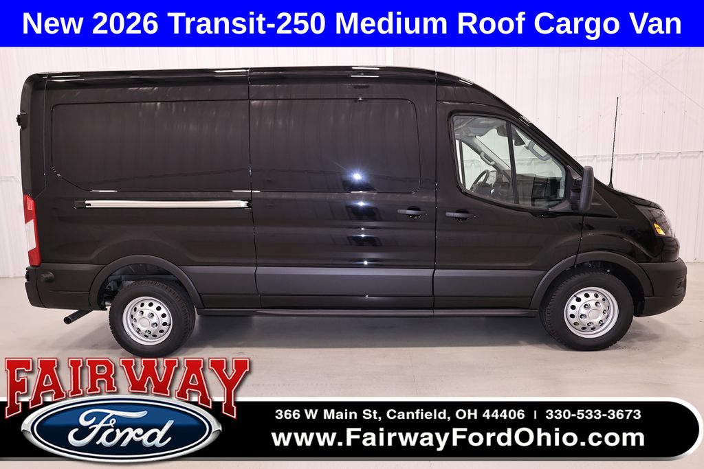Agate Black Metallic 2026 Ford Transit Cargo Van All-Wheel Drive