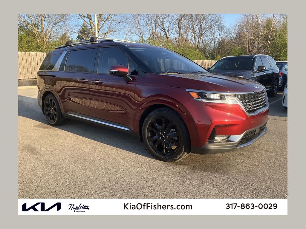 Flare Red 2023 Kia Carnival SX Prestige FWD Minivan Front-Wheel Drive 8-Speed Automatic