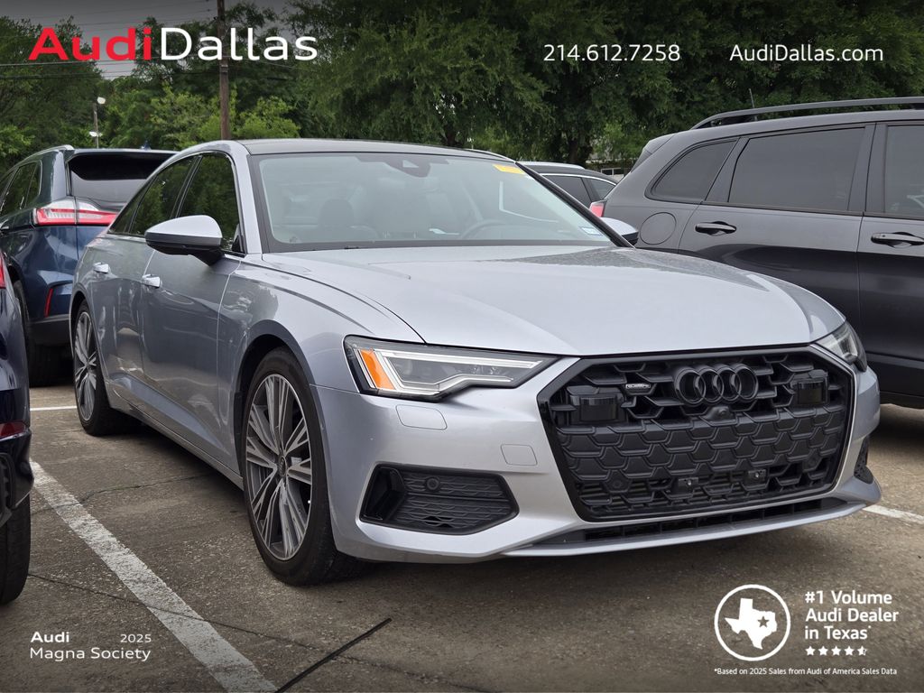 Florett Silver Metallic 2024 Audi A6 quattro Premium 45 TFSI Sedan All-Wheel Drive 7-Speed Automatic