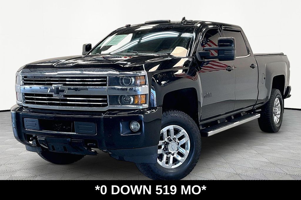 Black 2016 Chevrolet Silverado 2500HD High Country Crew Cab 4WD Pickup Truck Four-Wheel Drive 6-Speed Automatic
