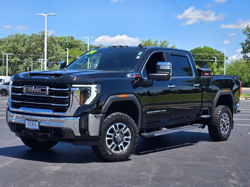 Onyx Black 2024 GMC Sierra 2500HD SLT Crew Cab 4WD Pickup Truck Four-Wheel Drive Automatic