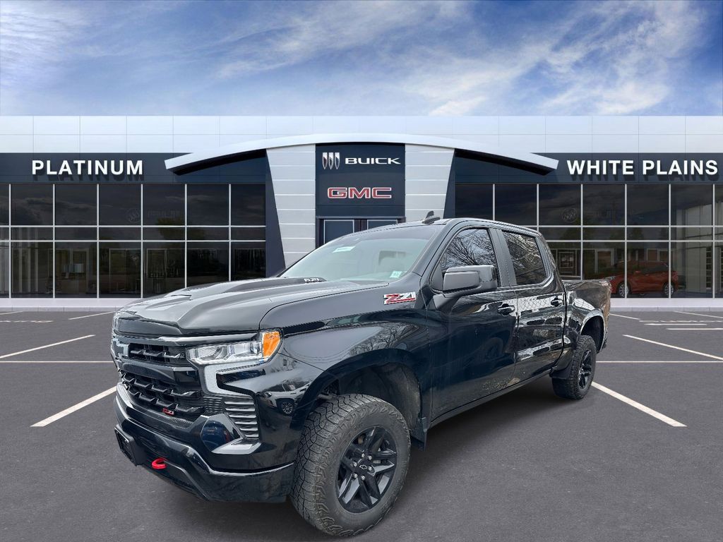 Black 2023 Chevrolet Silverado 1500 LT Trail Boss Crew Cab 4WD Pickup Truck Four-Wheel Drive Automatic