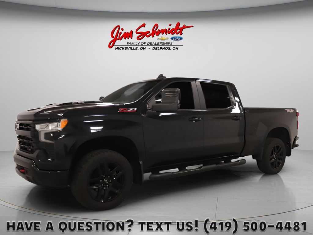 Black 2022 Chevrolet Silverado 1500 Pickup Truck Four-Wheel Drive Automatic