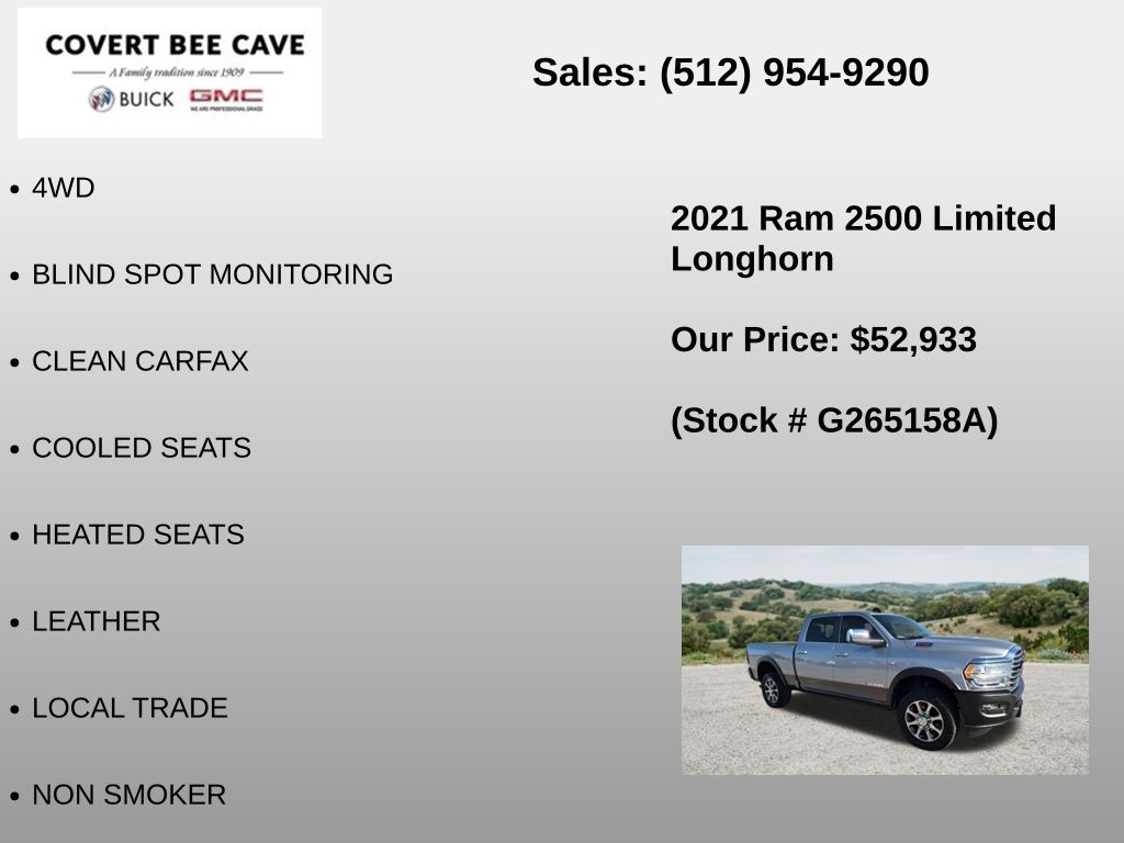 Used Car 2021 Ram 2500  Longhorn For Sale Under $60,000 In Austin, Texas