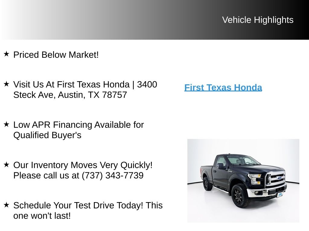 Used Car 2016 Ford F-150  Xlt For Sale Under $35,000 In Austin, Texas