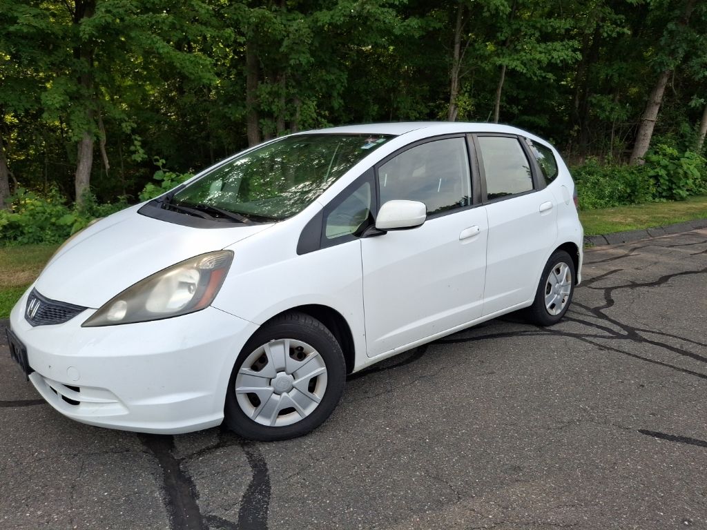 White 2013 Honda Fit Hatchback Front-Wheel Drive 5-Speed Automatic