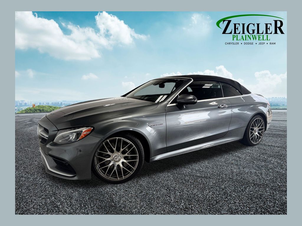 Gray 2018 Mercedes-Benz C-Class AMG C 63 Cabriolet RWD Convertible Rear-Wheel Drive 7-Speed Automatic
