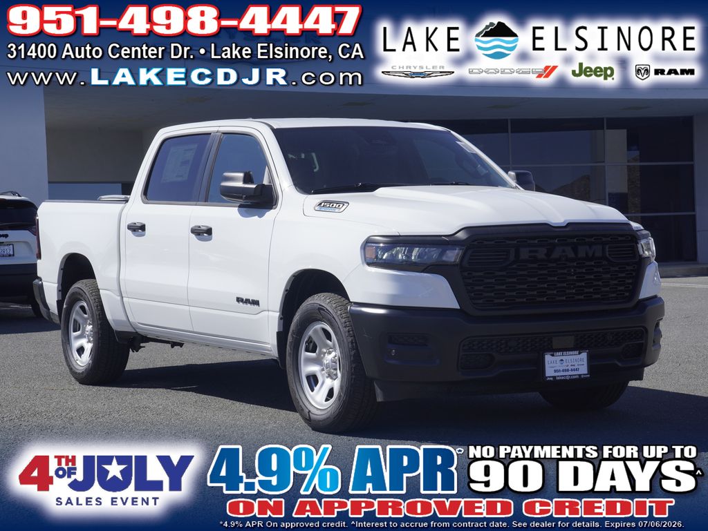 Bright White Clearcoat 2026 RAM 1500 Pickup Truck Four-Wheel Drive 8-Speed Automatic