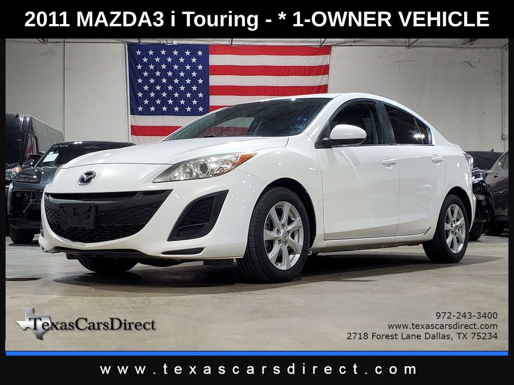Crystal White Pearl Mica 2011 Mazda MAZDA3 Sedan Front-Wheel Drive 5-Speed Automatic