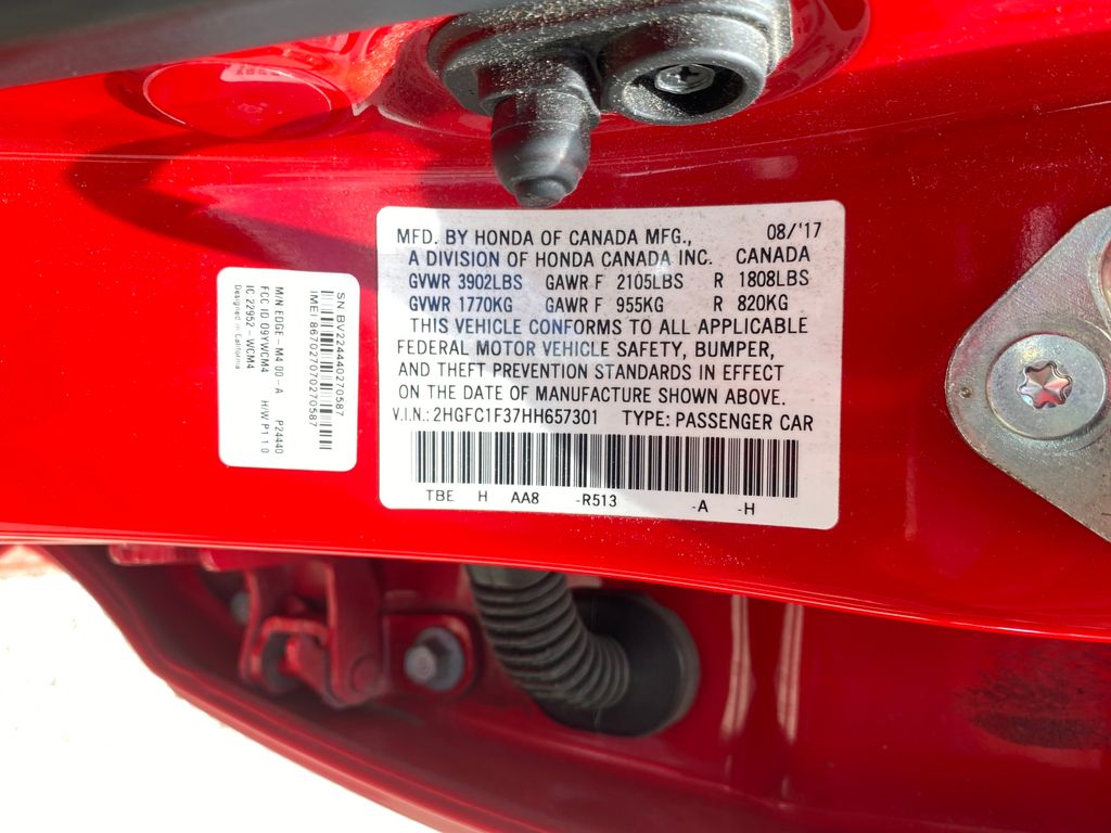 2017 Honda Civic EX-T Red at Subaru and VW of Moon Township