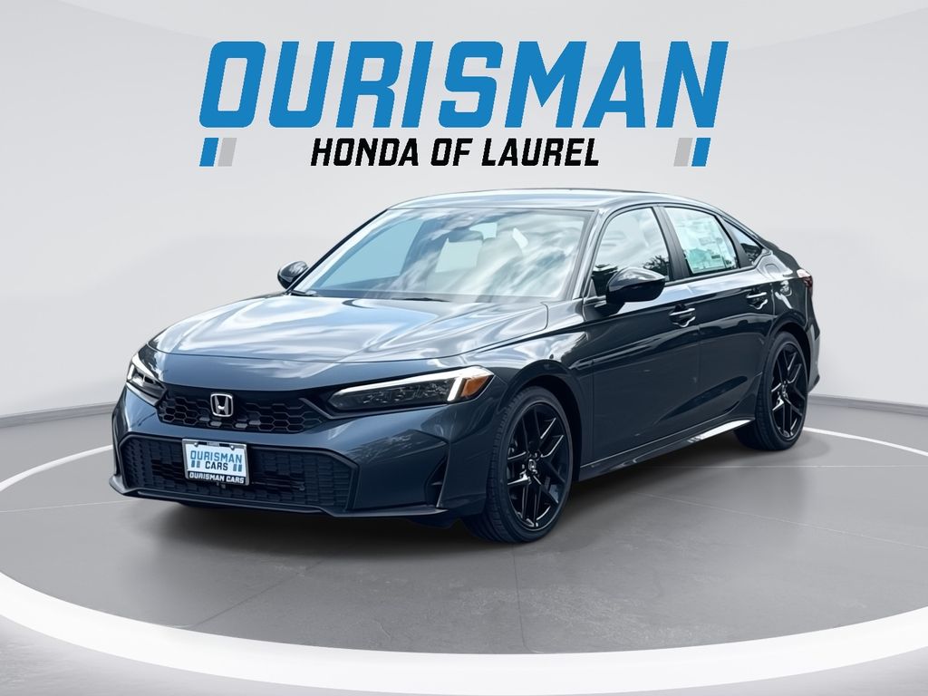 Meteorite Gray Metallic 2026 Honda Civic Sedan Front-Wheel Drive Continuously Variable Transmission