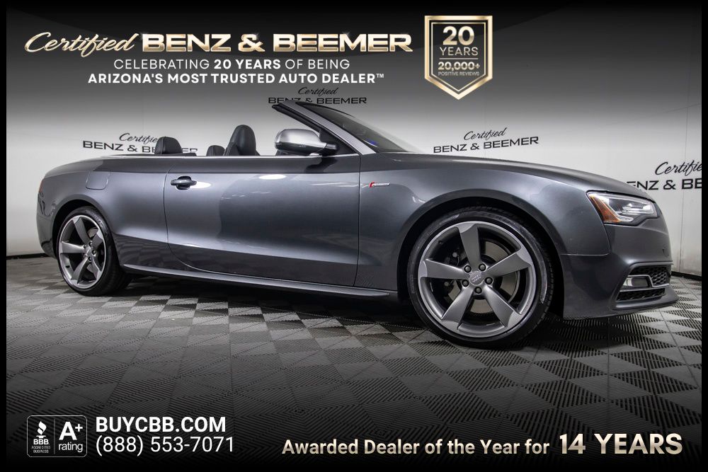 Daytona Gray Pearl Effect/Black Roof 2015 Audi S5 3.0T quattro Premium Plus Cabriolet AWD Convertible All-Wheel Drive 7-Speed Automatic