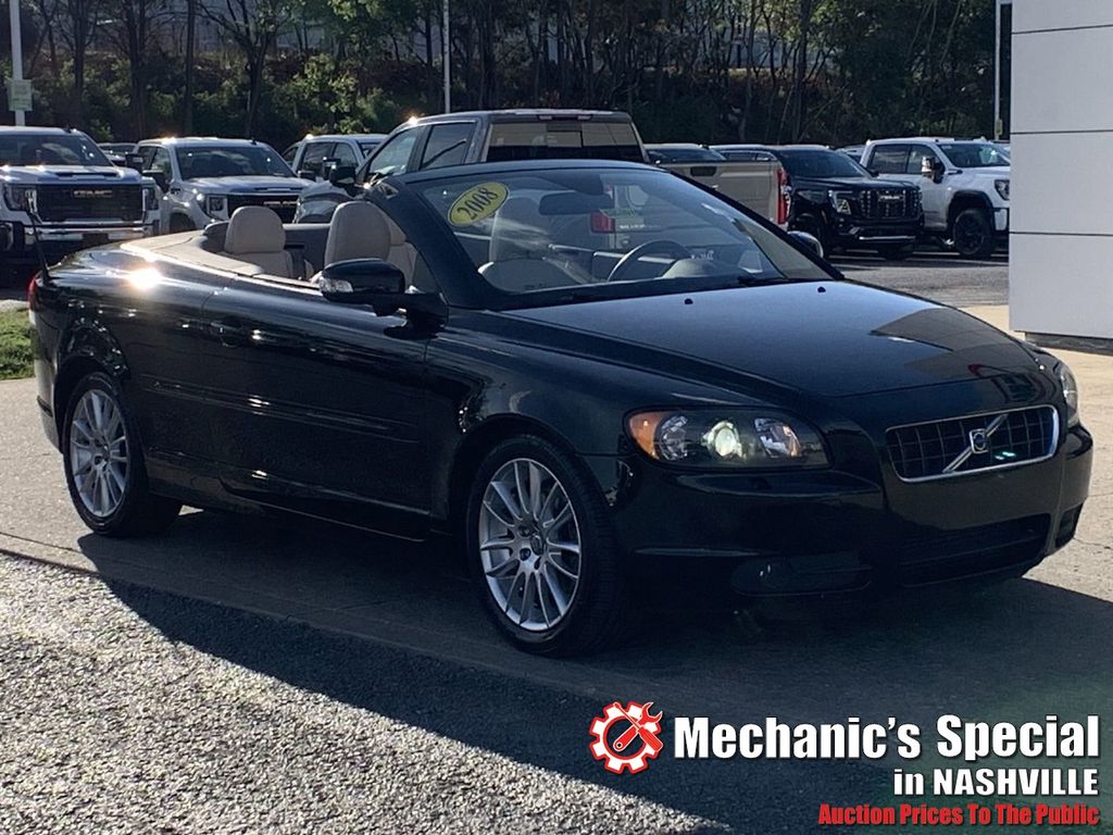 Black 2008 Volvo C70 T5 Convertible Front-Wheel Drive 5-Speed Automatic
