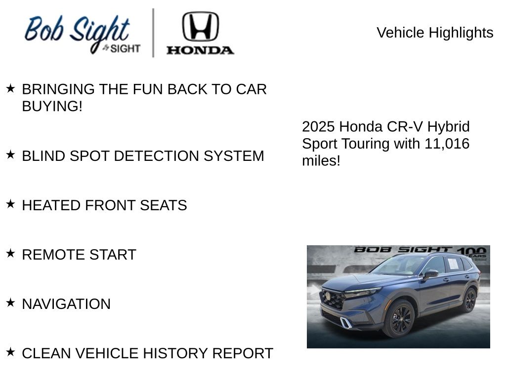 Certified 2025 Honda CR-V Sport Touring with VIN 5J6RS6H99SL042055 for sale in Kansas City