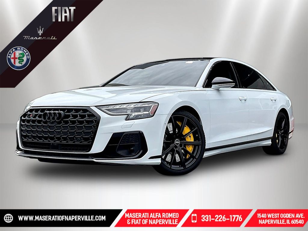 Glacier White 2022 Audi S8 Sedan All-Wheel Drive 8-Speed Automatic