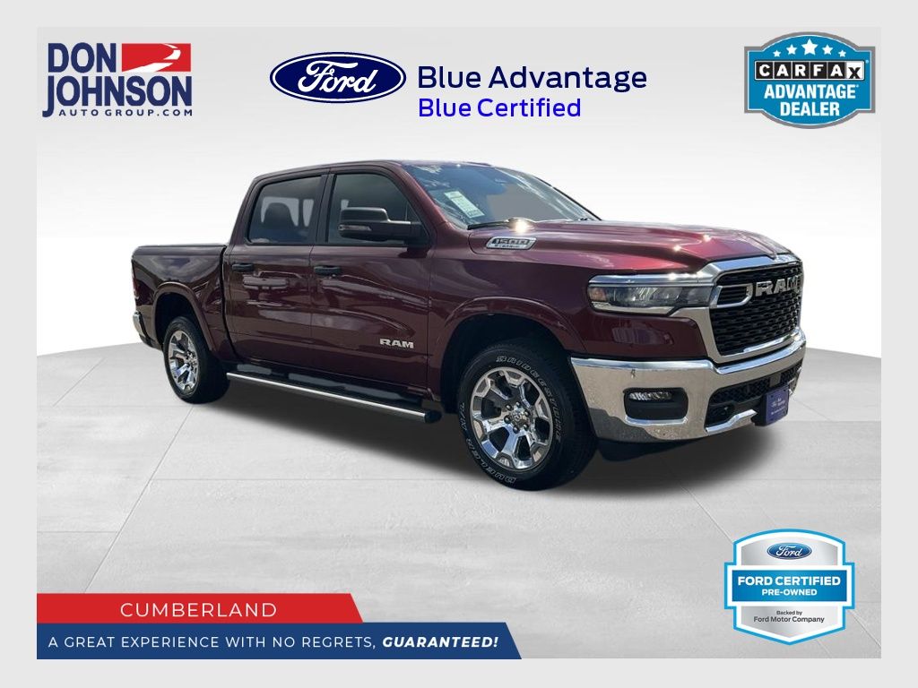 Delmonico Red Pearlcoat 2025 RAM 1500 Pickup Truck Four-Wheel Drive 8-Speed Automatic