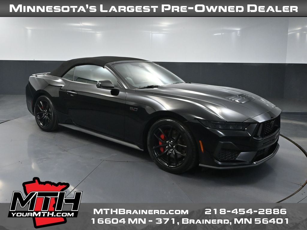 Shadow Black 2024 Ford Mustang Convertible Rear-Wheel Drive Automatic
