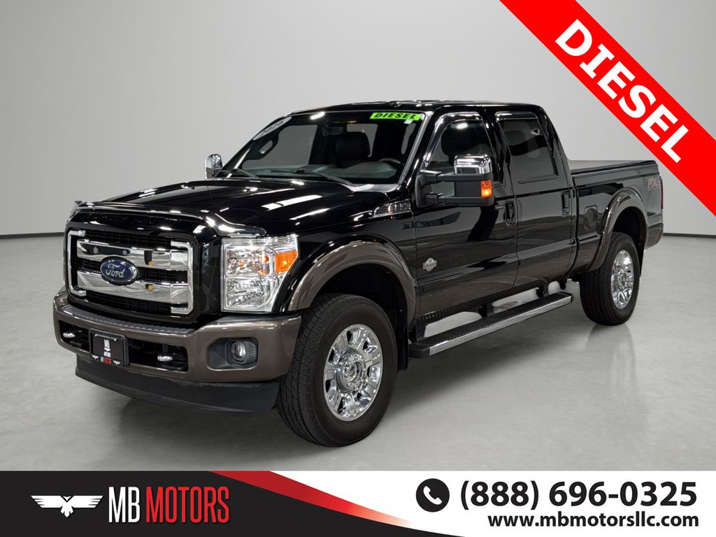 Black 2016 Ford F-350 Super Duty King Ranch Crew Cab 4WD Pickup Truck Four-Wheel Drive 6-Speed Automatic
