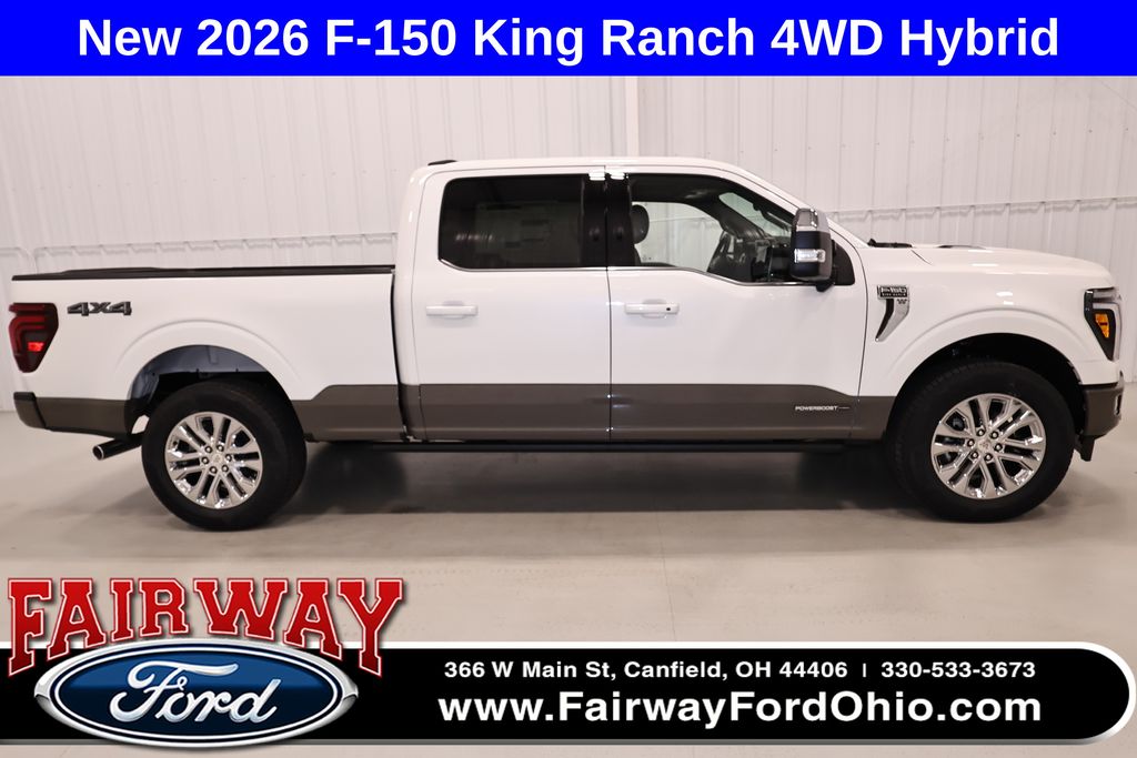 Star White Metallic Tri-Coat 2026 Ford F-150 King Ranch SuperCrew 4WD Pickup Truck Four-Wheel Drive Automatic