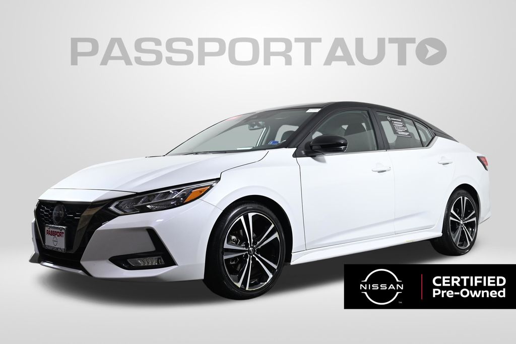 Aspen White Tricoat/Super Black 2023 Nissan Sentra Sedan Front-Wheel Drive Automatic