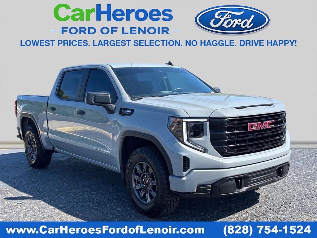Thunderstorm Gray 2025 GMC Sierra 1500 Pro Crew Cab 4WD Pickup Truck Four-Wheel Drive Automatic