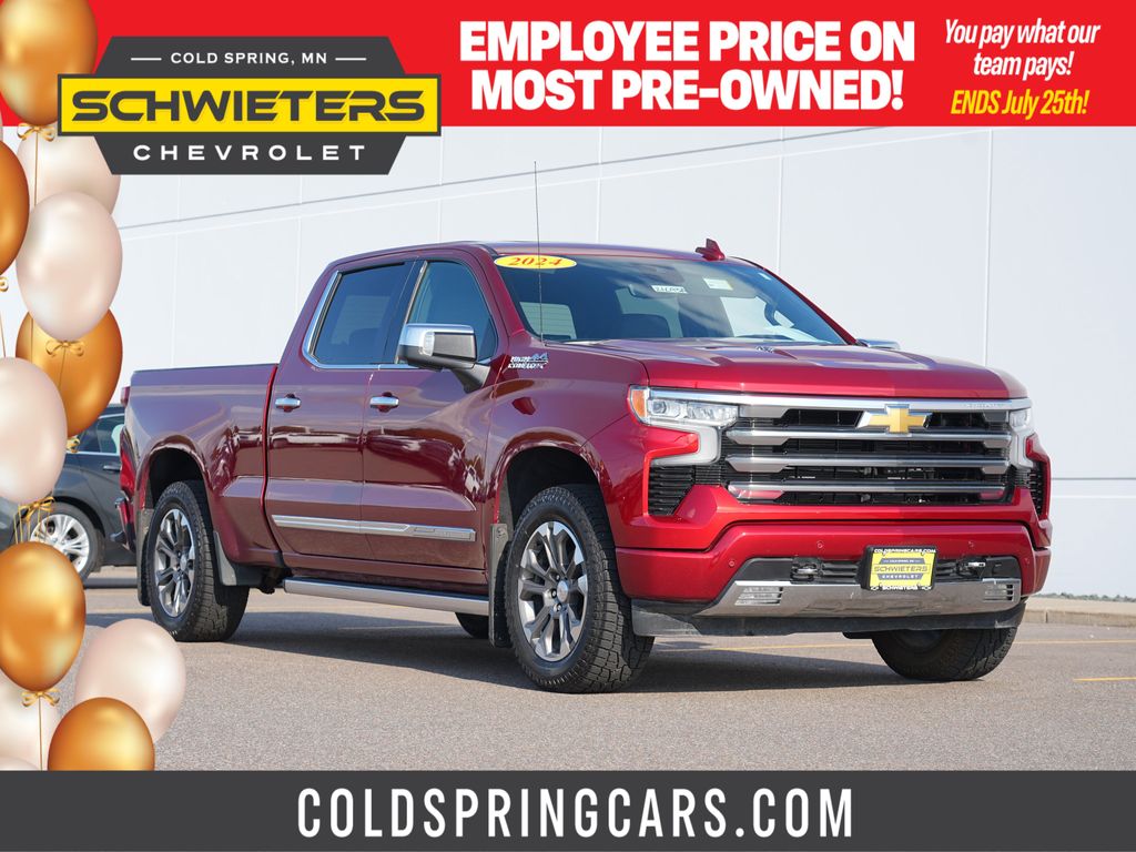 Radiant Red Tintcoat 2024 Chevrolet Silverado 1500 Pickup Truck Four-Wheel Drive Automatic