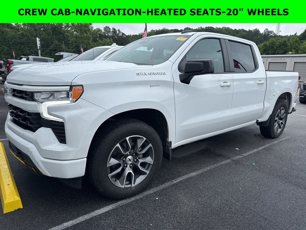 Summit White 2024 Chevrolet Silverado 1500 RST Crew Cab RWD Pickup Truck 4X2 8-Speed Automatic
