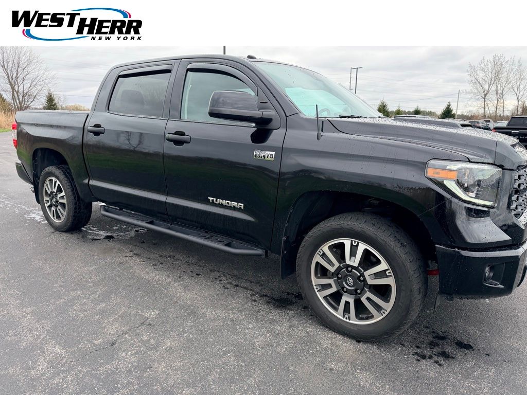 Midnight Black Metallic 2019 Toyota Tundra SR5 CrewMax 5.7L 4WD Pickup Truck Four-Wheel Drive 6-Speed Automatic