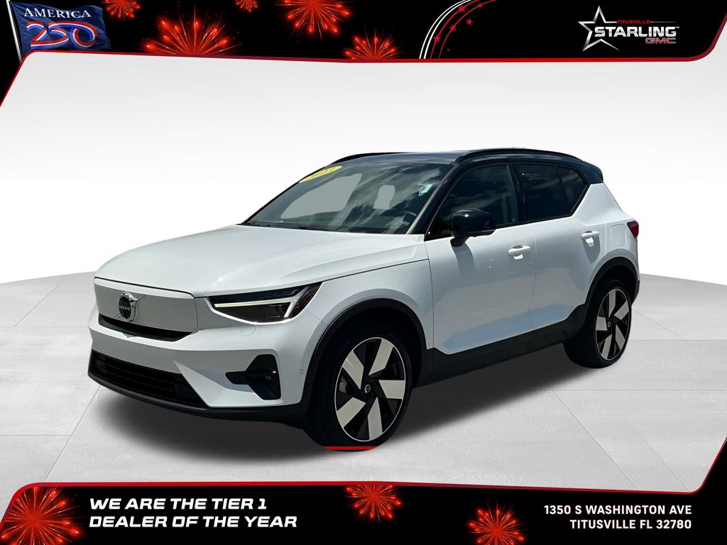 Crystal White 2023 Volvo XC40 Recharge SUV / Crossover All-Wheel Drive 1-Speed Automatic