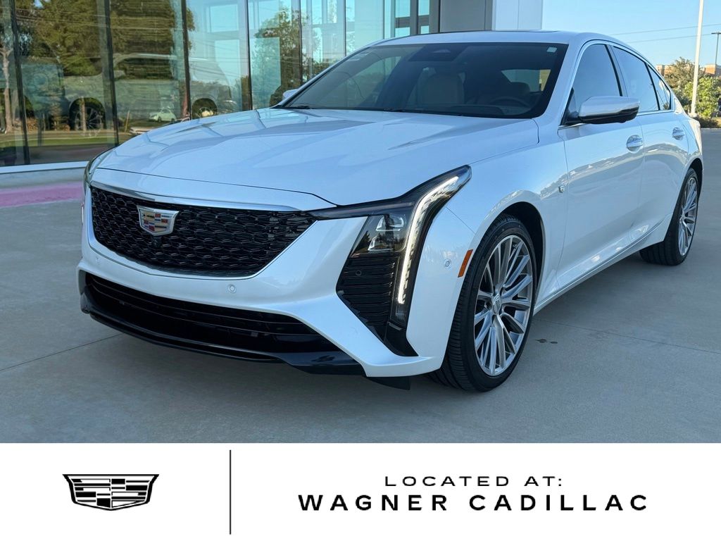 Crystal White Tricoat 2025 Cadillac CT5 Sedan Rear-Wheel Drive Automatic