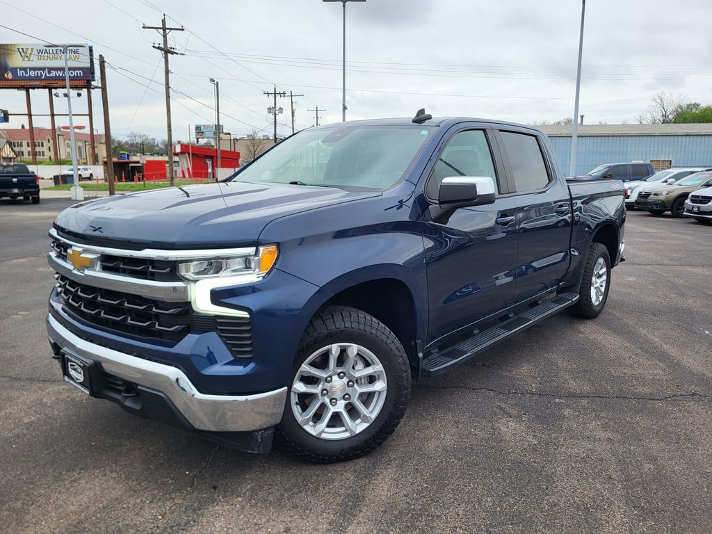 Northsky Blue Metallic 2022 Chevrolet Silverado 1500 LT Crew Cab 4WD Pickup Truck Four-Wheel Drive 8-Speed Automatic