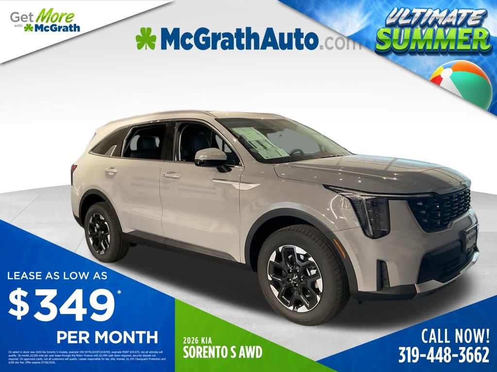 Wolf Gray 2026 Kia Sorento S AWD SUV / Crossover All-Wheel Drive 8-Speed Automatic