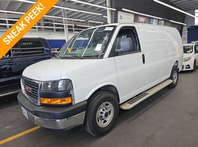 Summit White 2025 GMC Savana Cargo Van Rear-Wheel Drive 8-Speed Automatic Overdrive