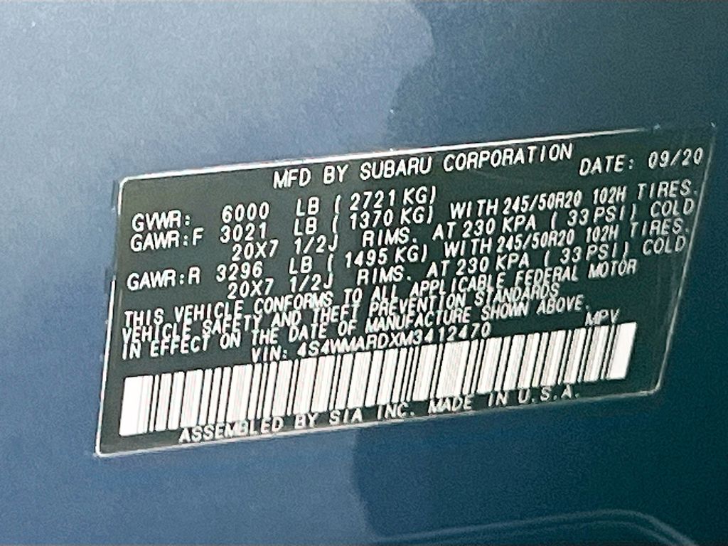Used 2021 Blue Subaru Touring image 33