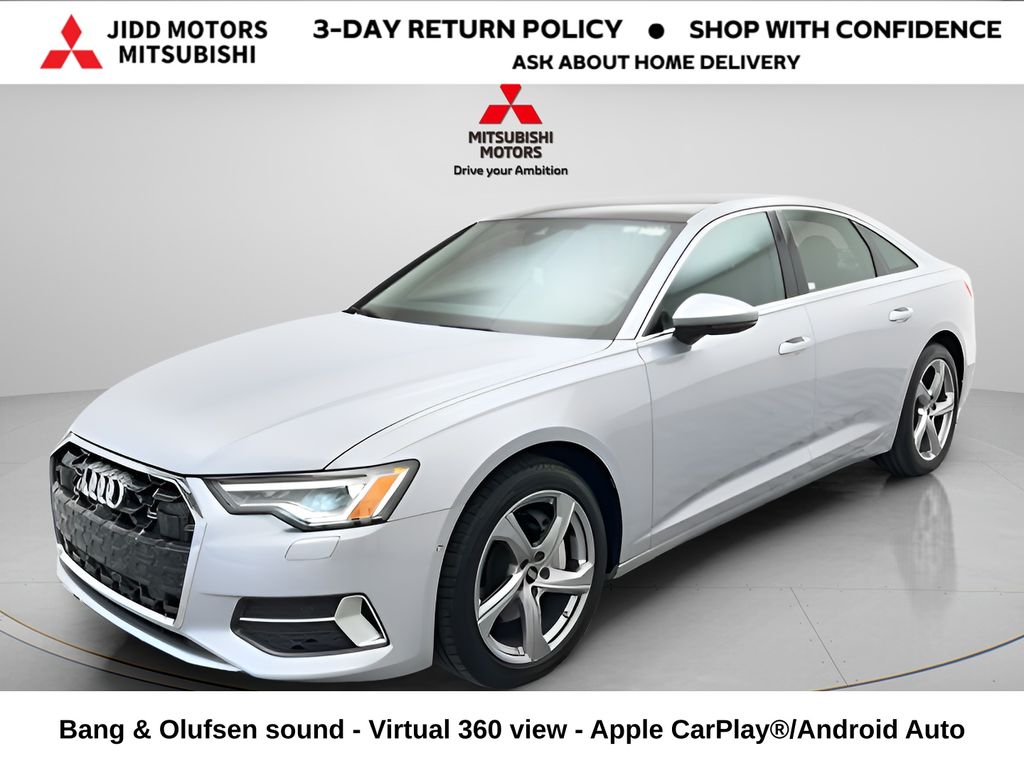 Silver 2024 Audi A6 quattro Premium Plus 45 TFSI Sedan All-Wheel Drive 7-Speed Automatic