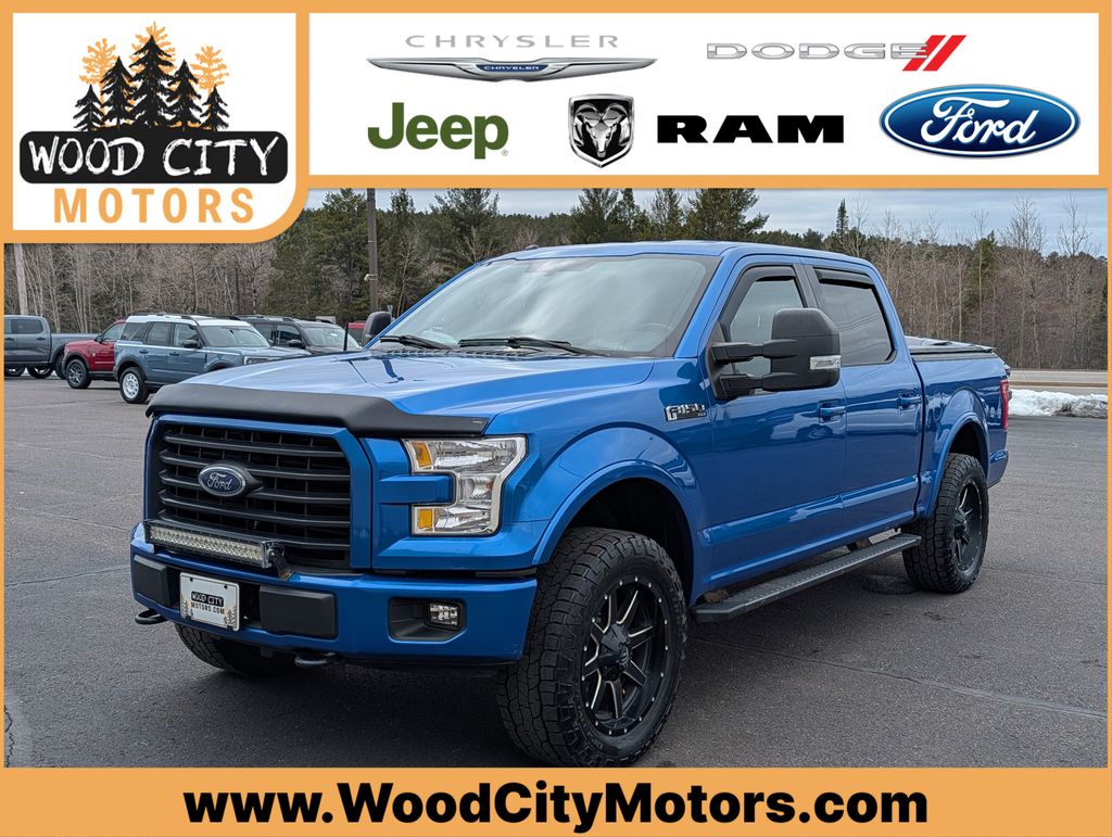 Blue Flame Metallic 2016 Ford F-150 XLT SuperCrew 4WD Pickup Truck Four-Wheel Drive 6-Speed Automatic