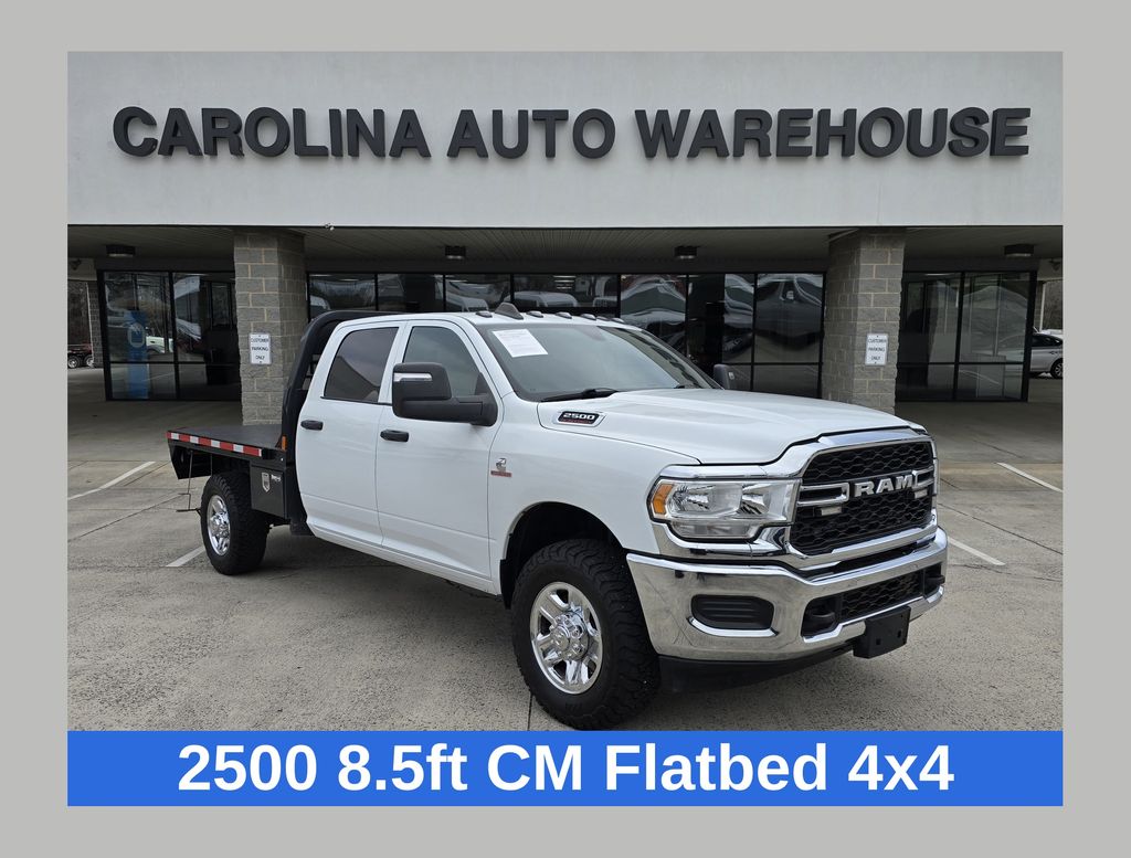 Bright White Clearcoat 2024 RAM 2500 Tradesman Crew Cab LB 4WD Pickup Truck Four-Wheel Drive 6-Speed Automatic