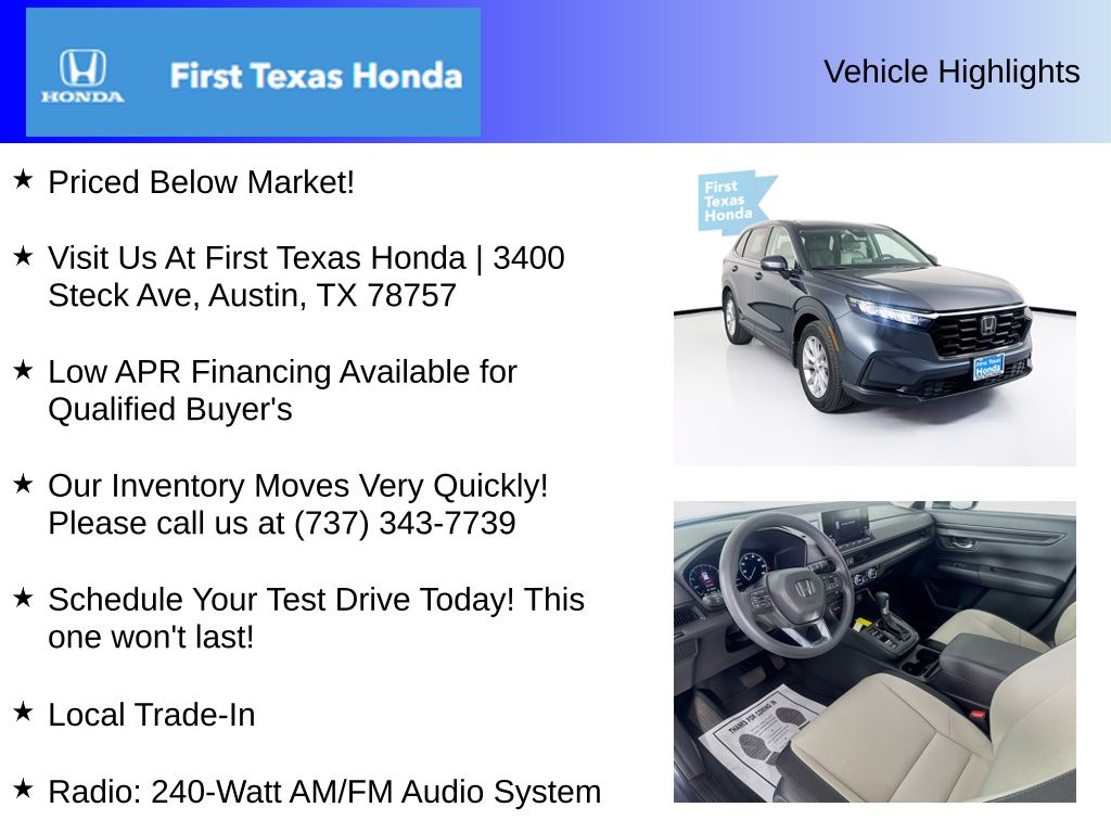 Used Car 2023 Honda Cr-v  Ex For Sale Under $30,000 In Austin, Texas