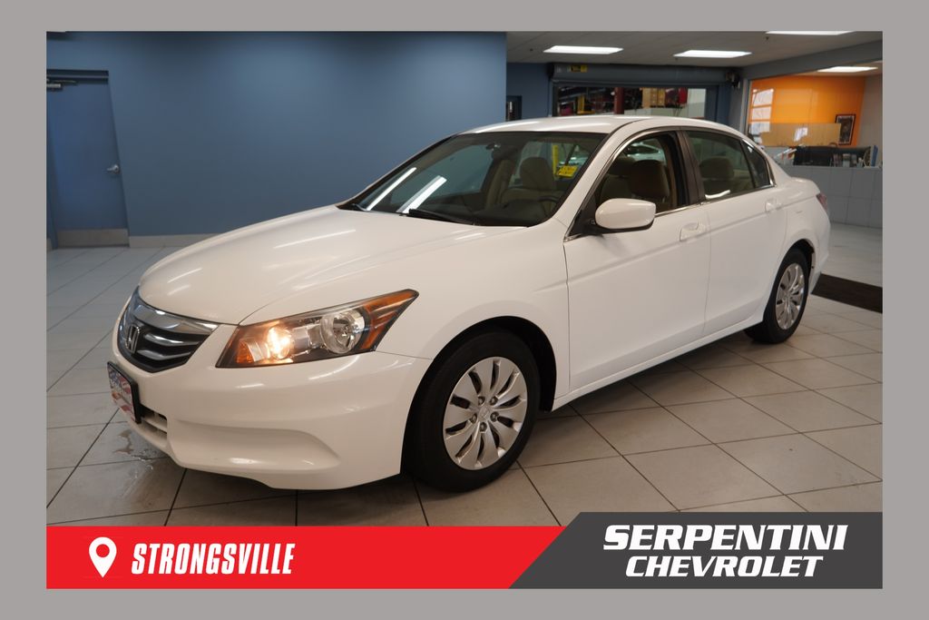White 2012 Honda Accord LX Sedan Front-Wheel Drive 5-Speed Automatic Overdrive