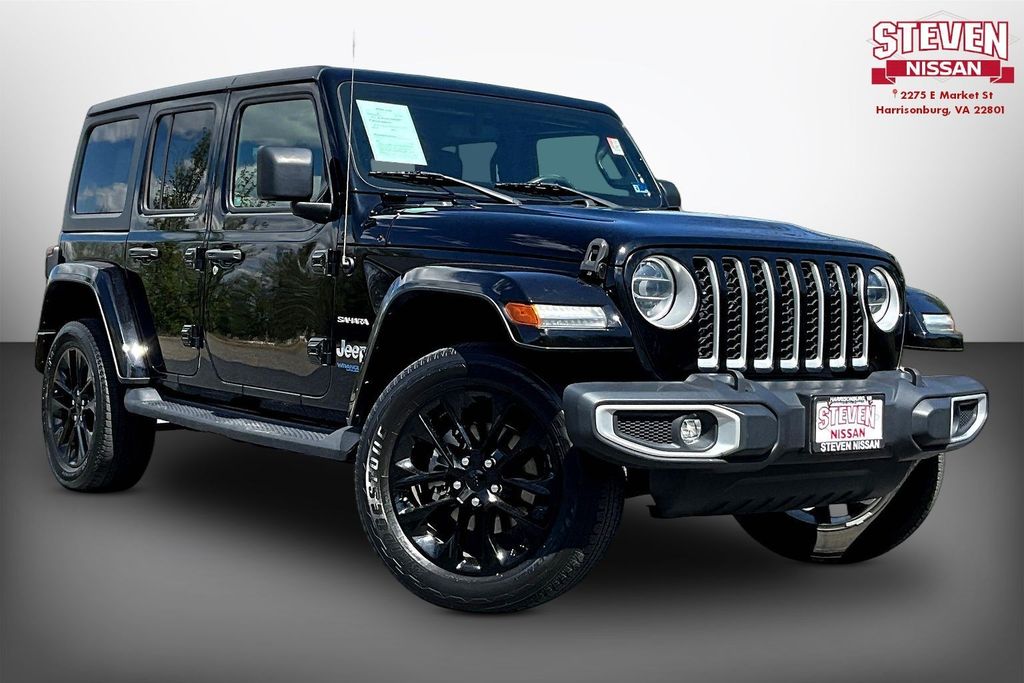 Black Clearcoat 2021 Jeep Wrangler 4xe Sahara 4WD SUV / Crossover Four-Wheel Drive 8-Speed Automatic