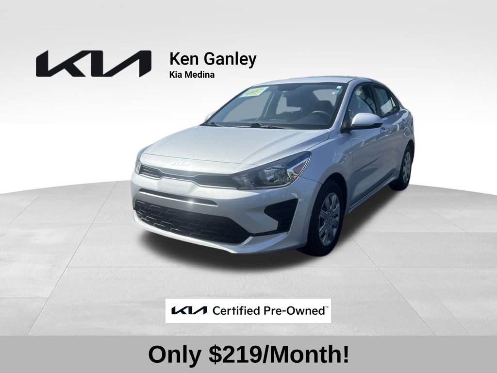 Silky Silver 2023 Kia Rio Sedan Front-Wheel Drive Continuously Variable Transmission