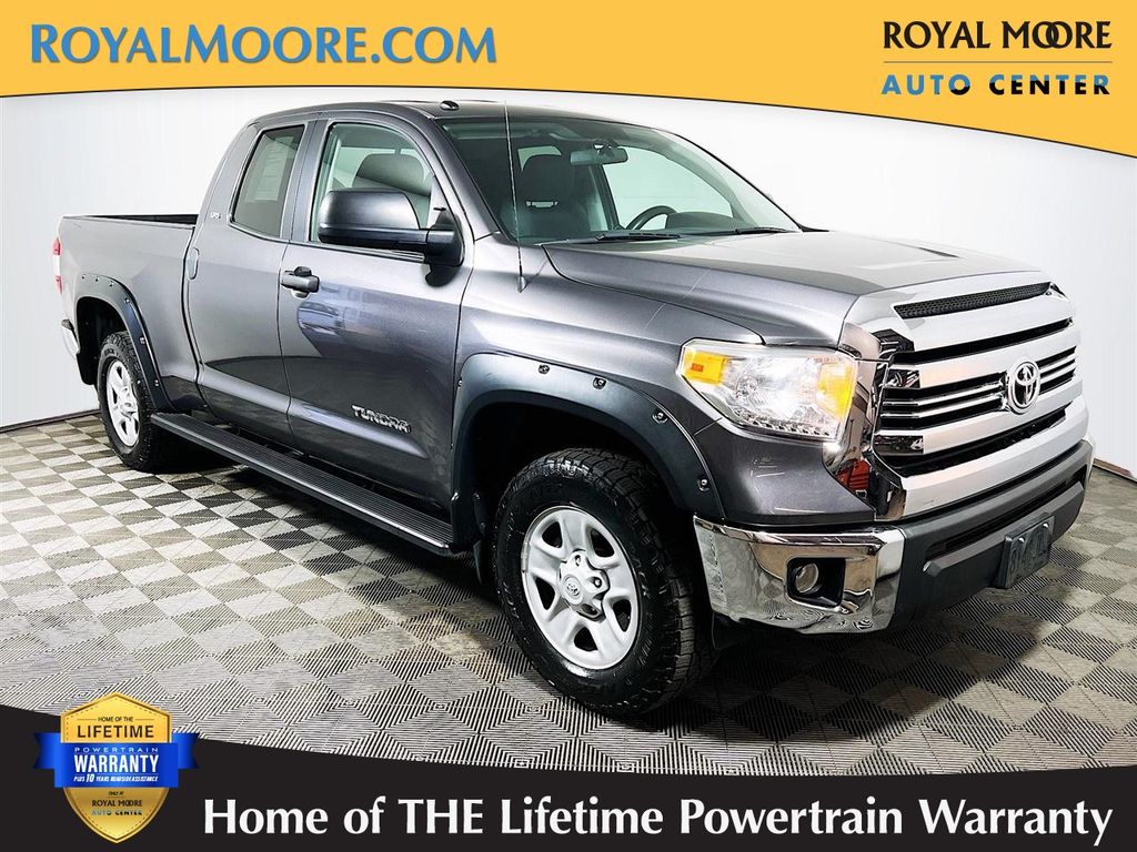 Magnetic Gray Metallic 2016 Toyota Tundra SR5 Double Cab 4.6L 4WD Pickup Truck Four-Wheel Drive 6-Speed Automatic Overdrive