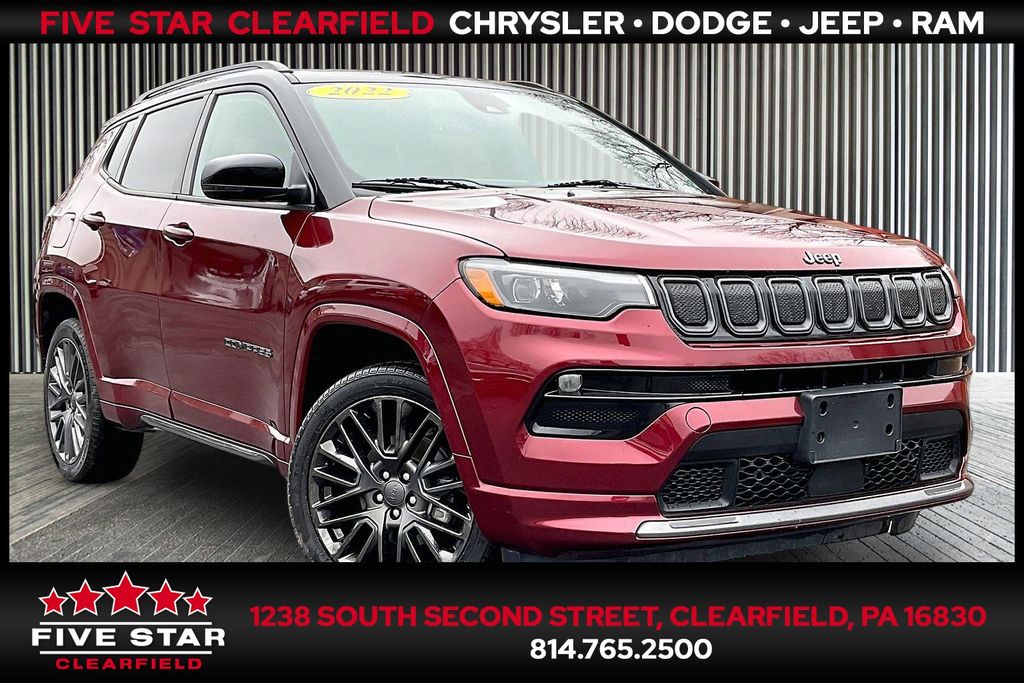 Velvet Red Pearlcoat 2022 Jeep Compass High Altitude 4WD SUV / Crossover Four-Wheel Drive 9-Speed Automatic