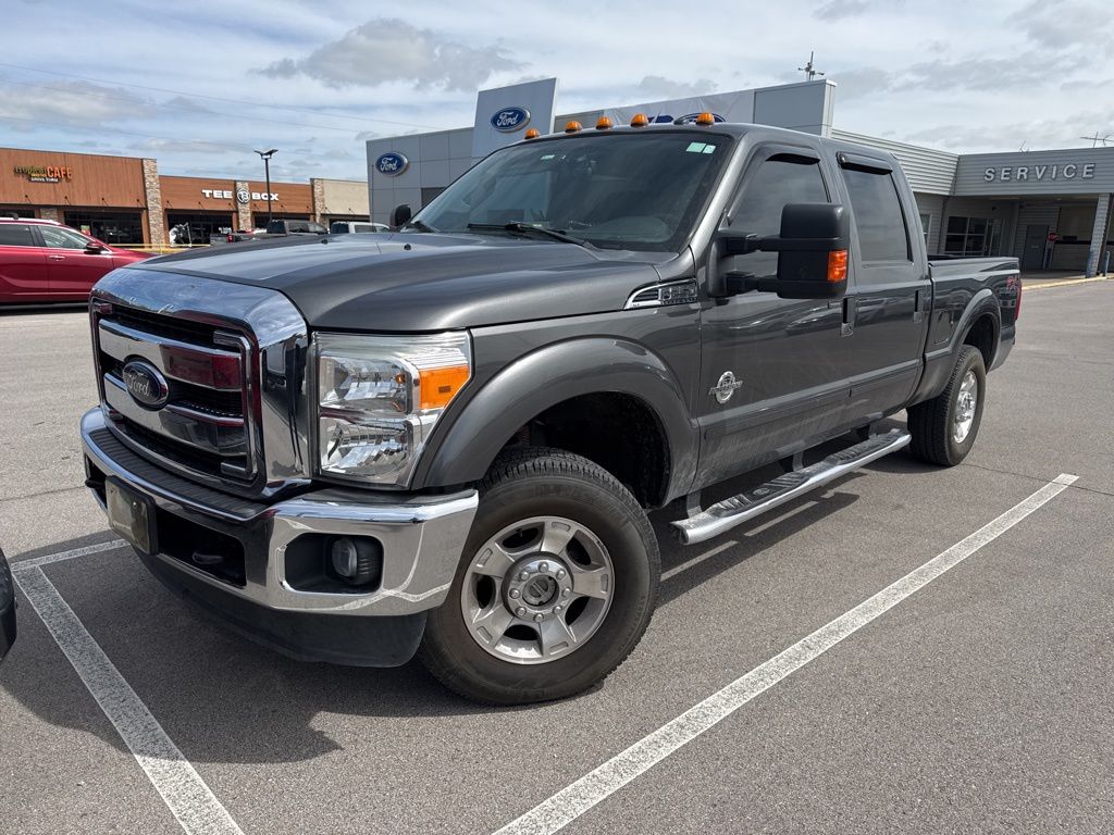 Gray (Magnetic) 2016 Ford F-250 Super Duty XLT Crew Cab 4WD Pickup Truck Four-Wheel Drive 6-Speed Automatic Overdrive