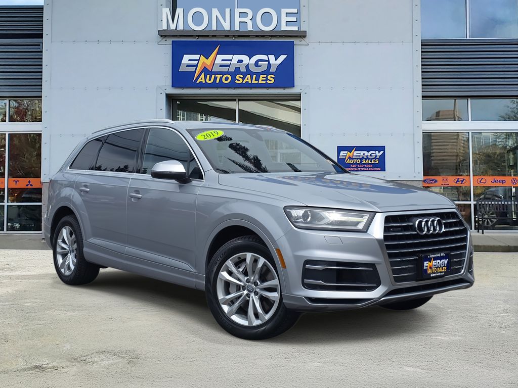 Silver Metallic 2019 Audi Q7 SUV / Crossover All-Wheel Drive 8-Speed Automatic