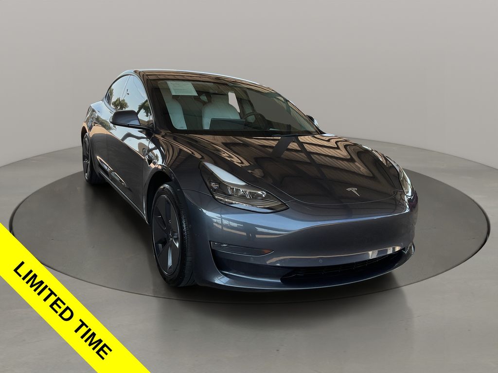 Midnight Silver Metallic 2022 Tesla Model 3 Sedan Rear-Wheel Drive 1-Speed Automatic