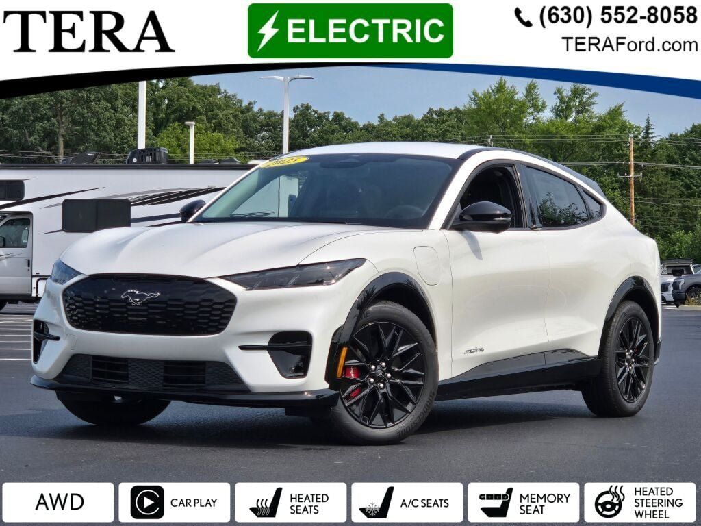 Star White Metallic Tri-Coat 2025 Ford Mustang Mach-E SUV / Crossover All-Wheel Drive Automatic