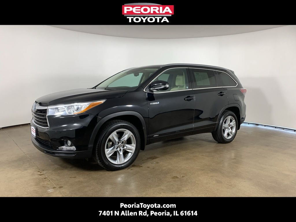 Midnight Black Metallic 2016 Toyota Highlander Hybrid Limited Platinum SUV / Crossover All-Wheel Drive Continuously Variable Transmission