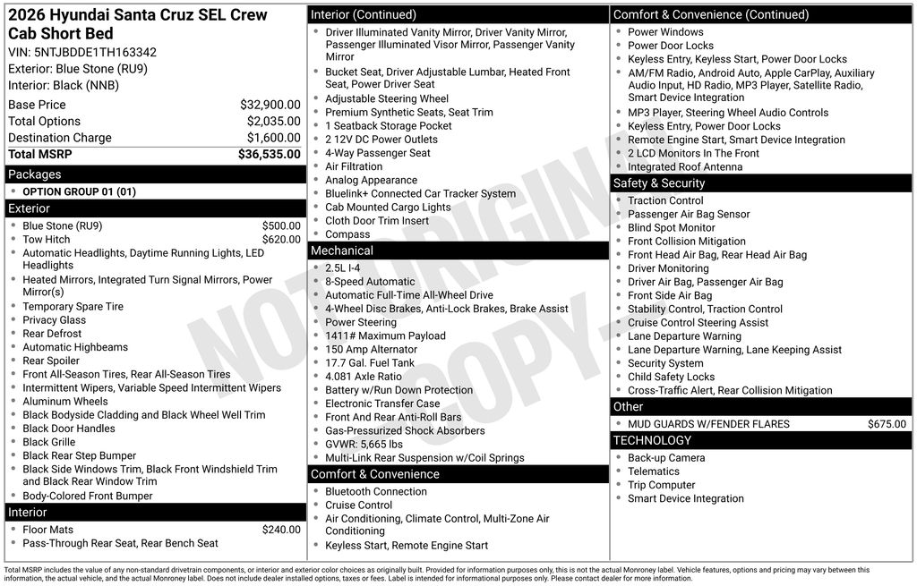 New 2026 Blue Hyundai SEL image 23